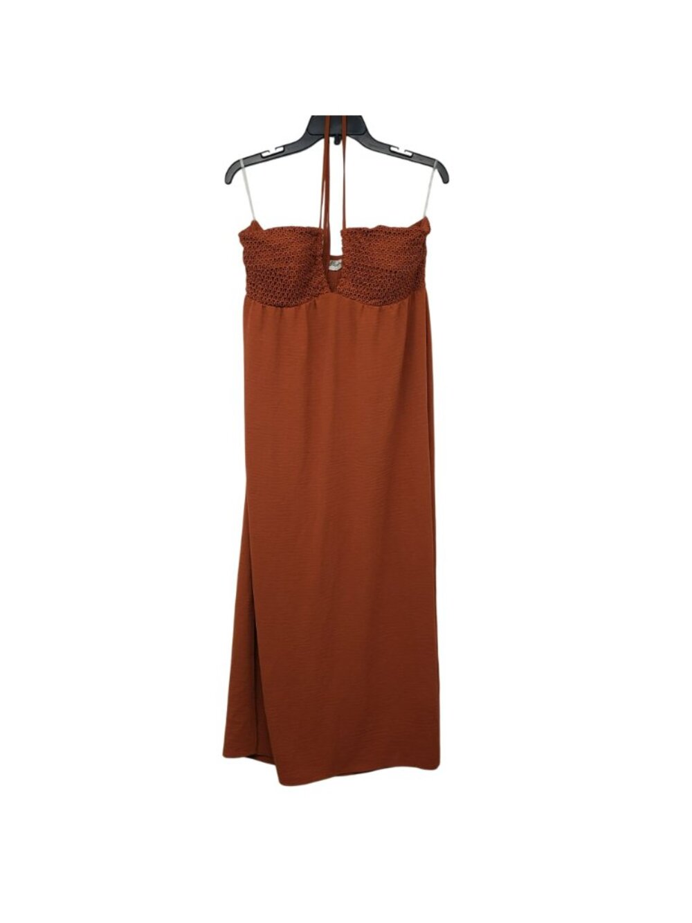 No Boundaries Halter Maxi Dress Saturn Rust Beachy Boho XL - Picture 2 of 10
